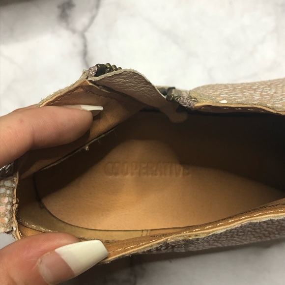 Cooperative women’s ankle boots leather wood heel - Picture 5 of 14